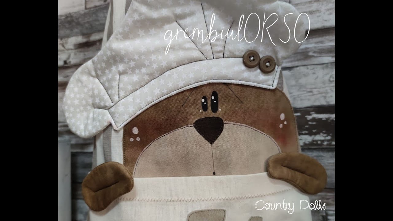 cucito in cucina  - ORSO GREMBIULE