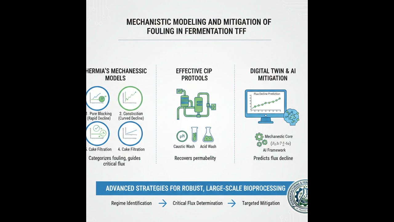 Mechanistic Modeling and Mitigation of Fouling in Fermentation TFF