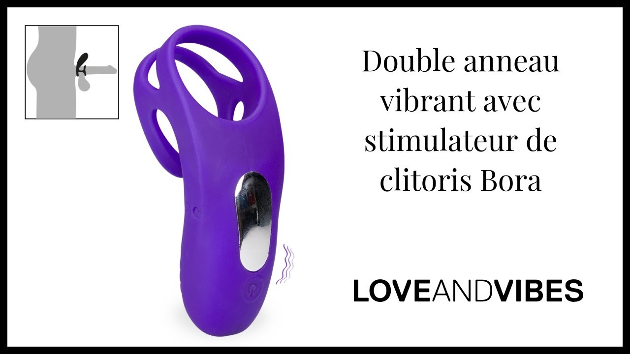 Double anneau vibrant avec stimulateur de clitoris Bora - LOVE AND VIBES
