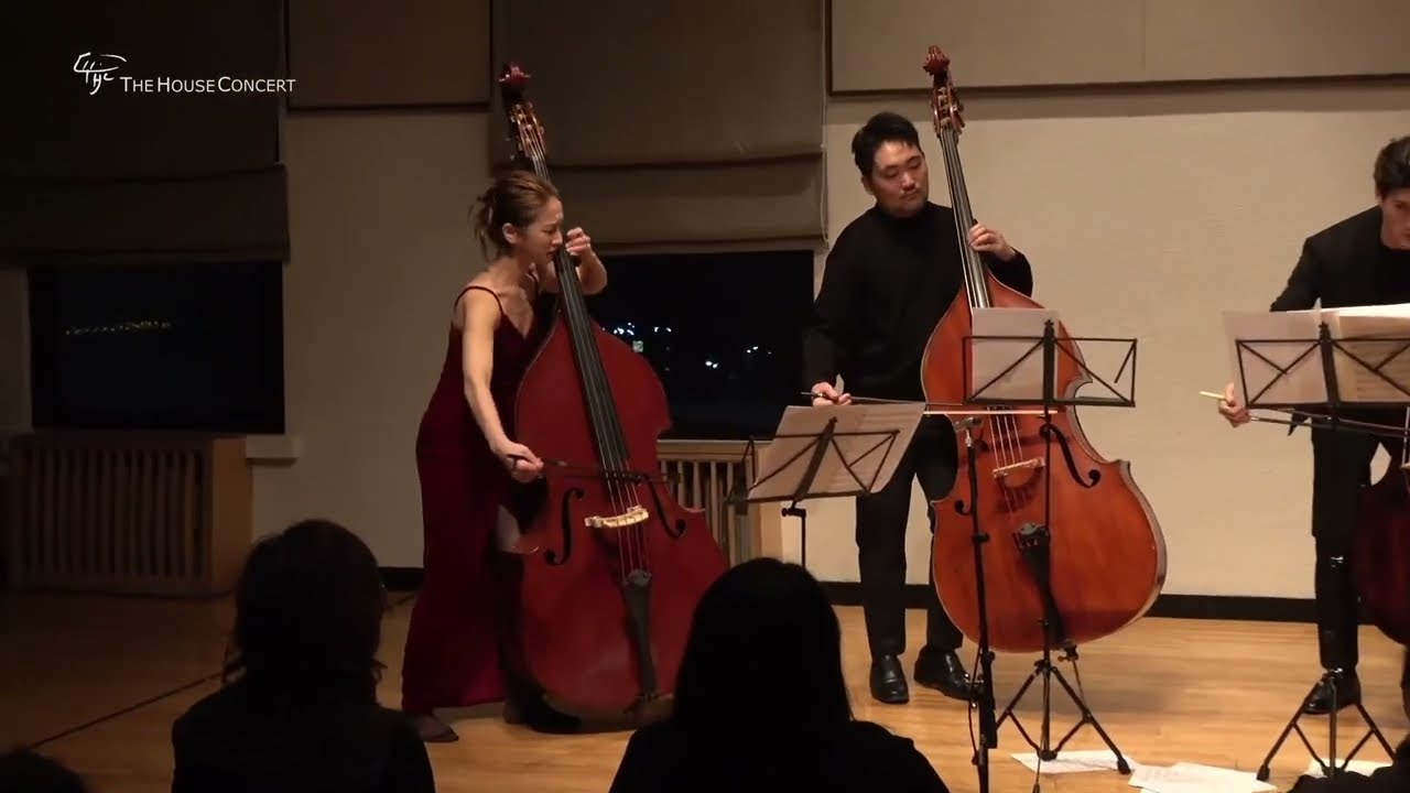 Piazzolla: Oblivion performed by Emeth Ensemble double bass quartet at The House Concert