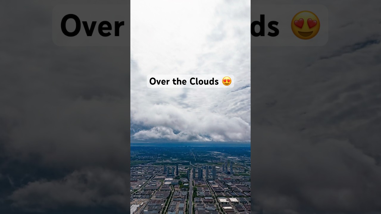 Over the Clouds ☁️ Hyperlapse, BGM, Drone shot, Toronto Buildings, Rain, Squid game