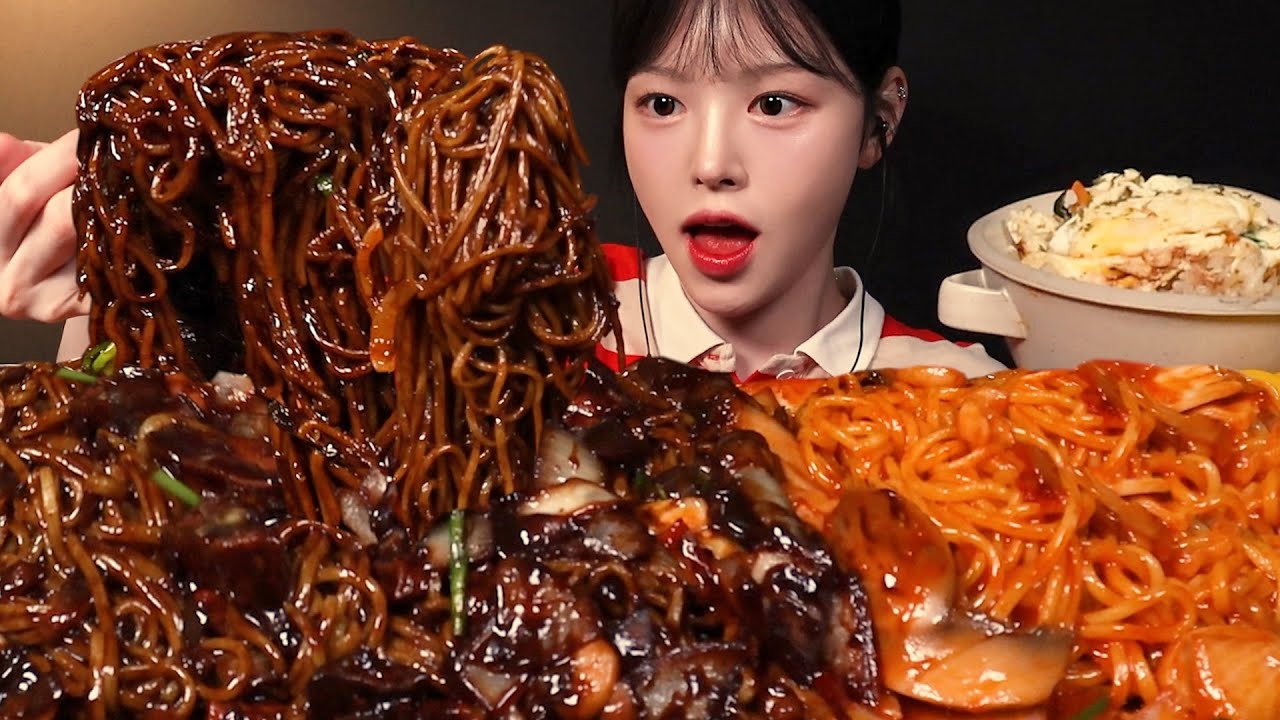 SUB)꾸덕촉촉 짜장면 3그릇 먹방! 간짜장 사천짜장면에 볶음밥까지 중식 꿀조합 리얼사운드 Jjajangmyeon Mukbang Asmr
