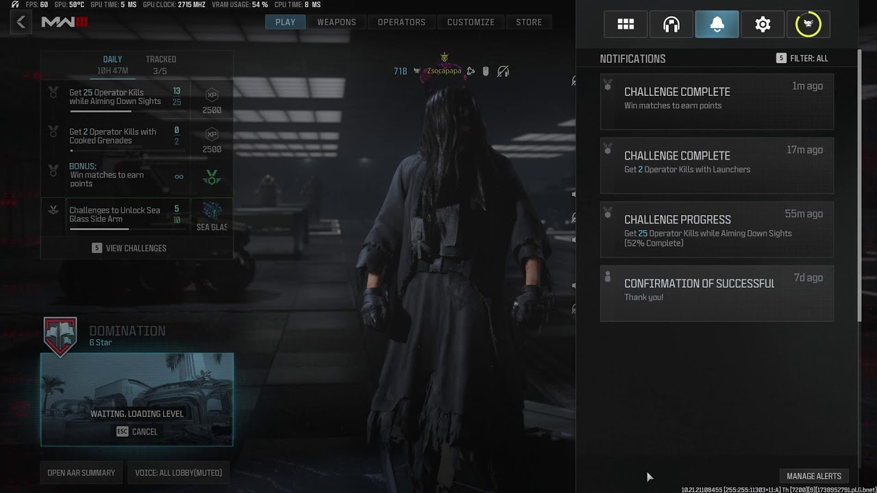 CoD MWIII 4k60fps ingame/gameplay (PC, 14900k+RTX4090)  stream