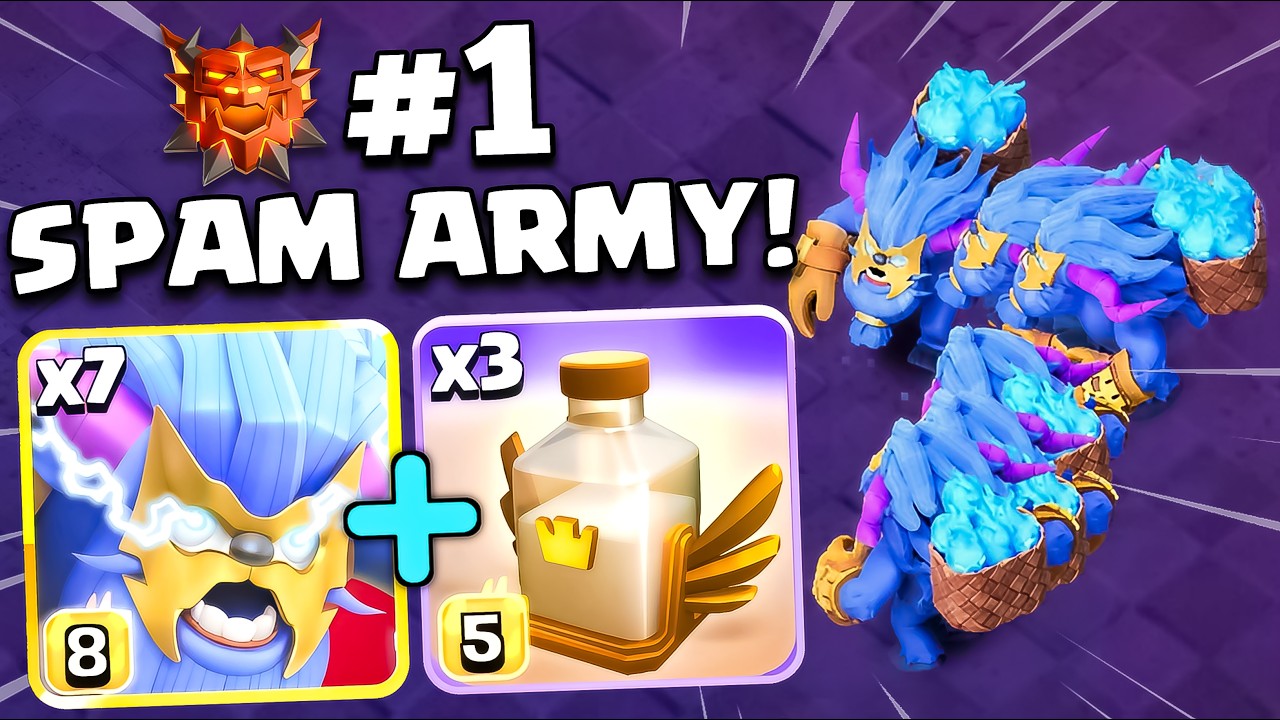ZERO Skill No Problem! This is Broken in Legend League Best Th18 Super Yeti Spam Attack Strategy CoC