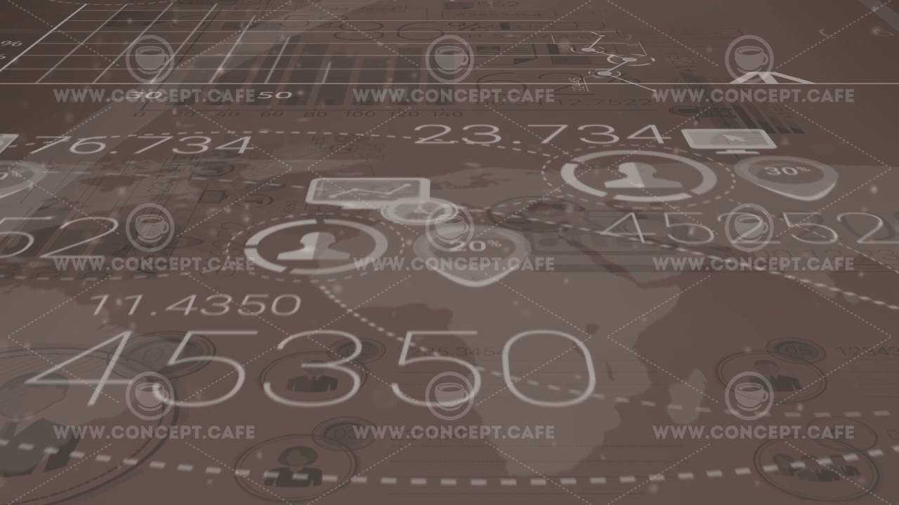 Dark Corporate Background With Abstract Elements Of Infographics