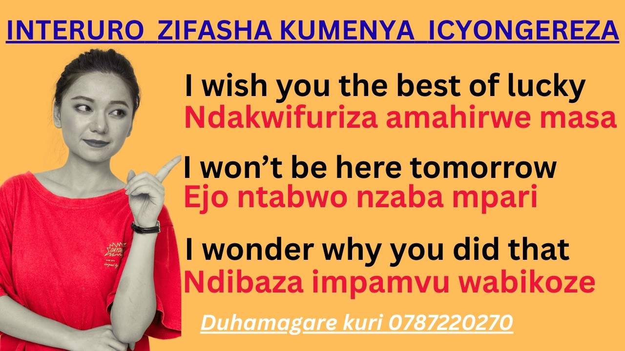 Dore Ibanga ryo kumenya Icyongereza Vuba, Iga Interuro zigisha Icyongereza II English Phrases