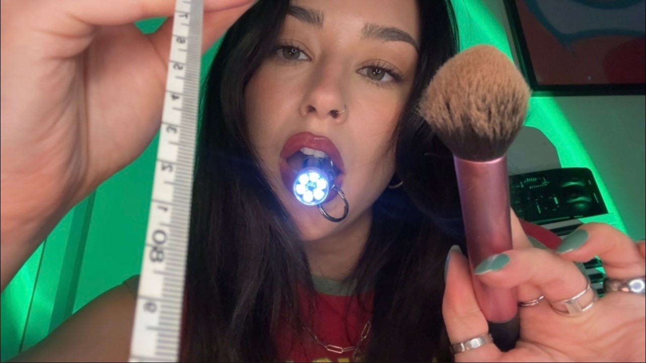 [ASMR] Spit Painting, Measuring & Inspecting You (fast & aggressive)