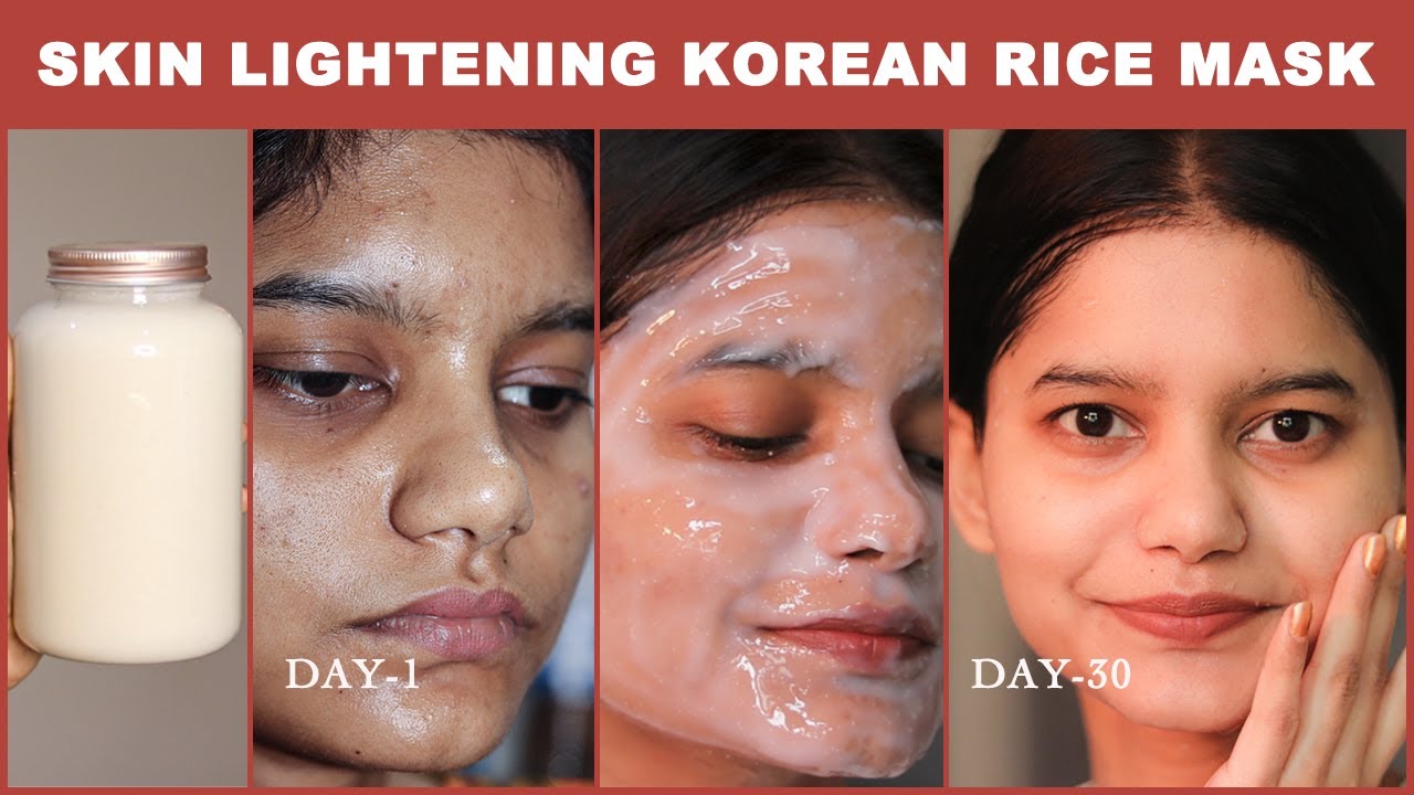 SKIN LIGHTENING KOREAN RICE MASK 🍚 How To Make Korean Rice Mask At Home | #nofilter