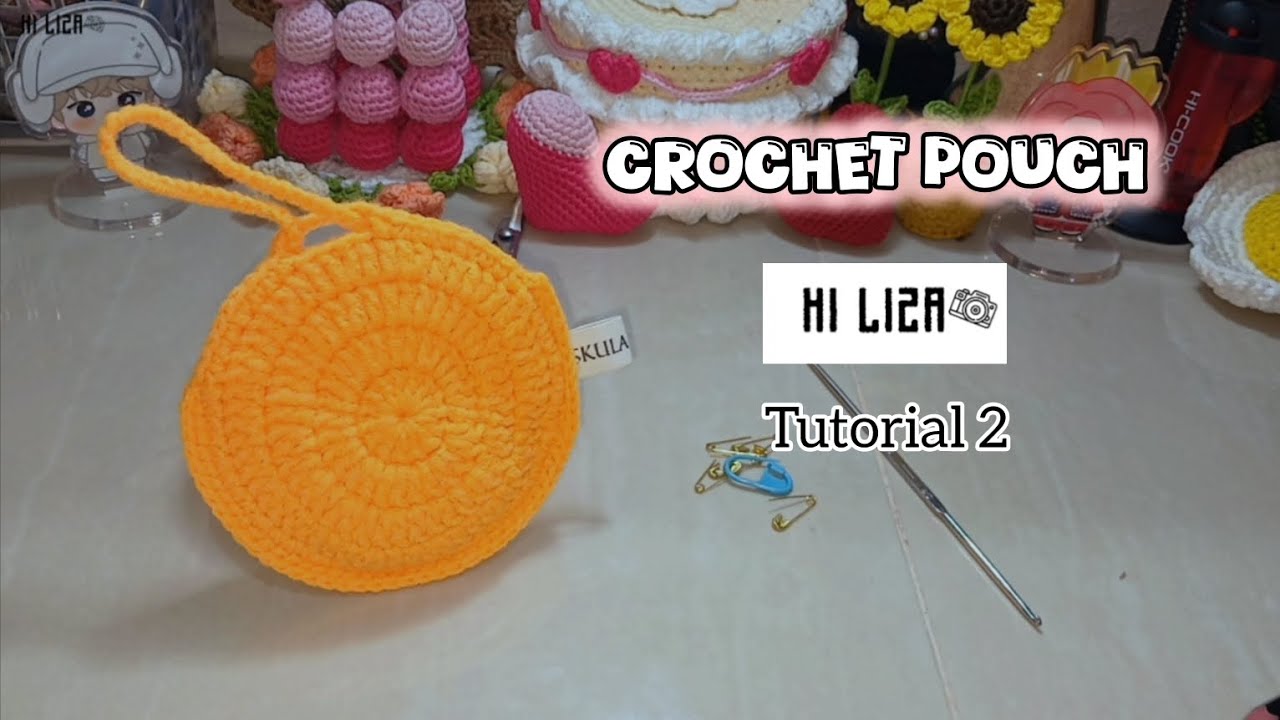 Tutorial Rajut 2 ♡ Crochet Pouch #tutorial #crochet #minipouch #rajut #indonesia