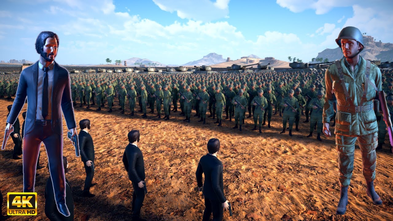 200 JOHN WICK vs 1.000.000 WW2 ARMY | Ultimate Epic Battle Simulator 2 - UEBS 2 [4K]