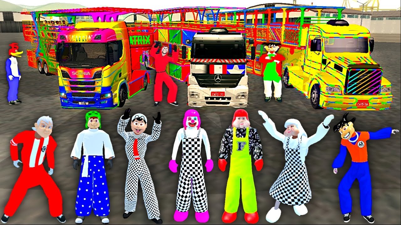 O MAIOR ENCONTRO DAS CARRETA FURACÃO E PERSONAGENS DA CARRETA DA ALEGRIA no jogo GTA Trenzinho
