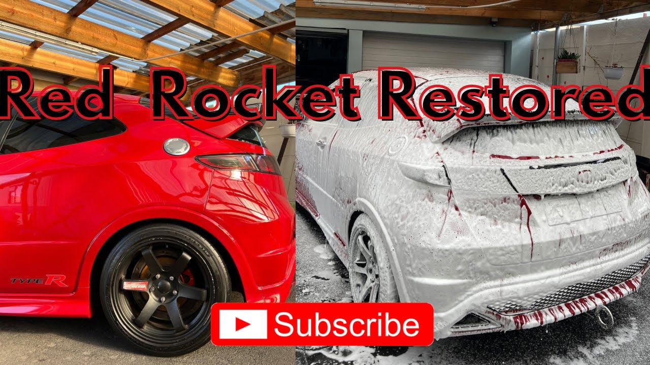 Reviving a Honda Civic FN2 Type R💦🧽 | Paint Correction Detail‼️🔥