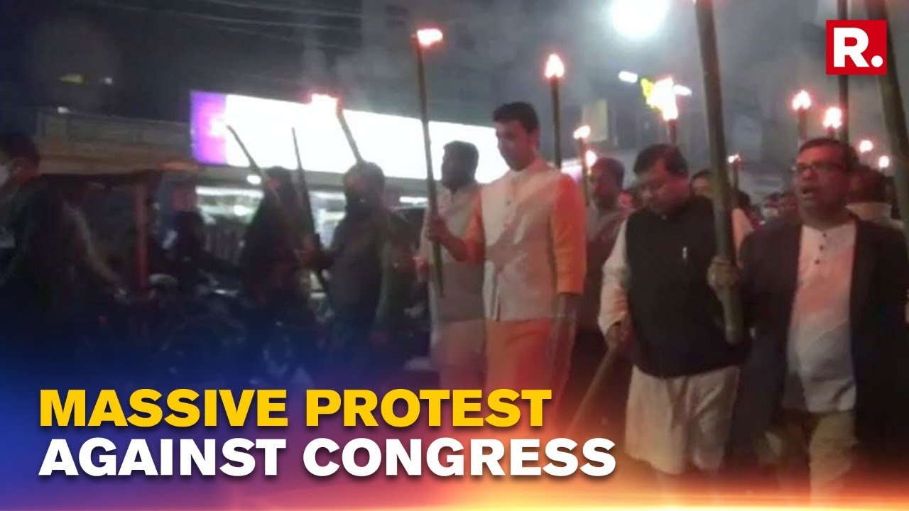 Nationwide Protest Erupts Against Congress Over PM Modi's Security Breach In Punjab