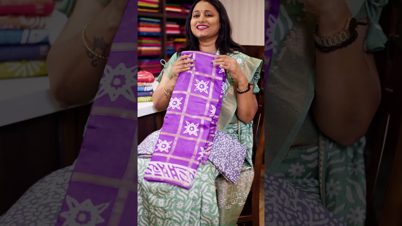 Semi Chanderi Sarees ft. Batik Prints Rs.1090/- | Prashanti | 20 June 25