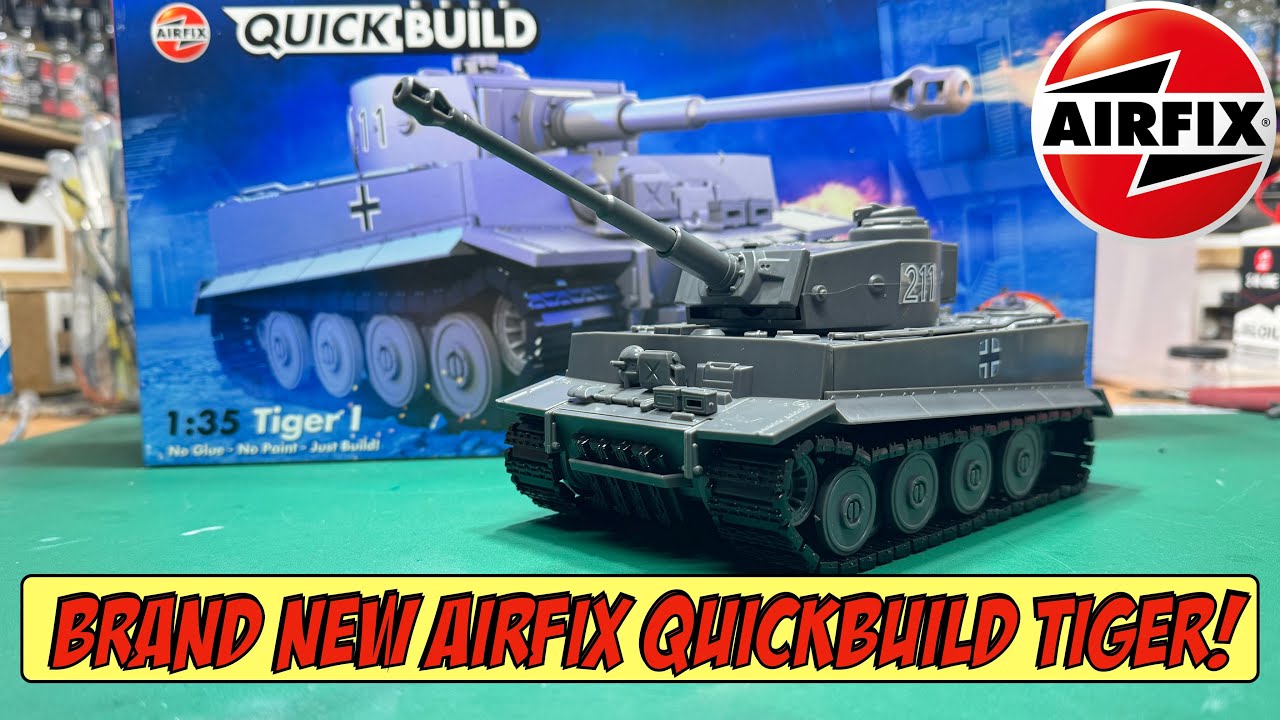 Airfix Latest QuickBuild TIGER 1 in 1:35 Scale Build and Review - New Tool 2024