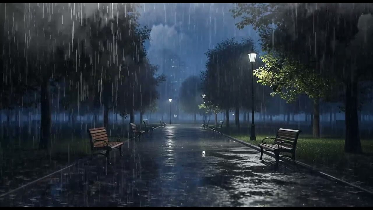 Sleep Better Tonight _ Strong Rain and Deep Thunder White Noise