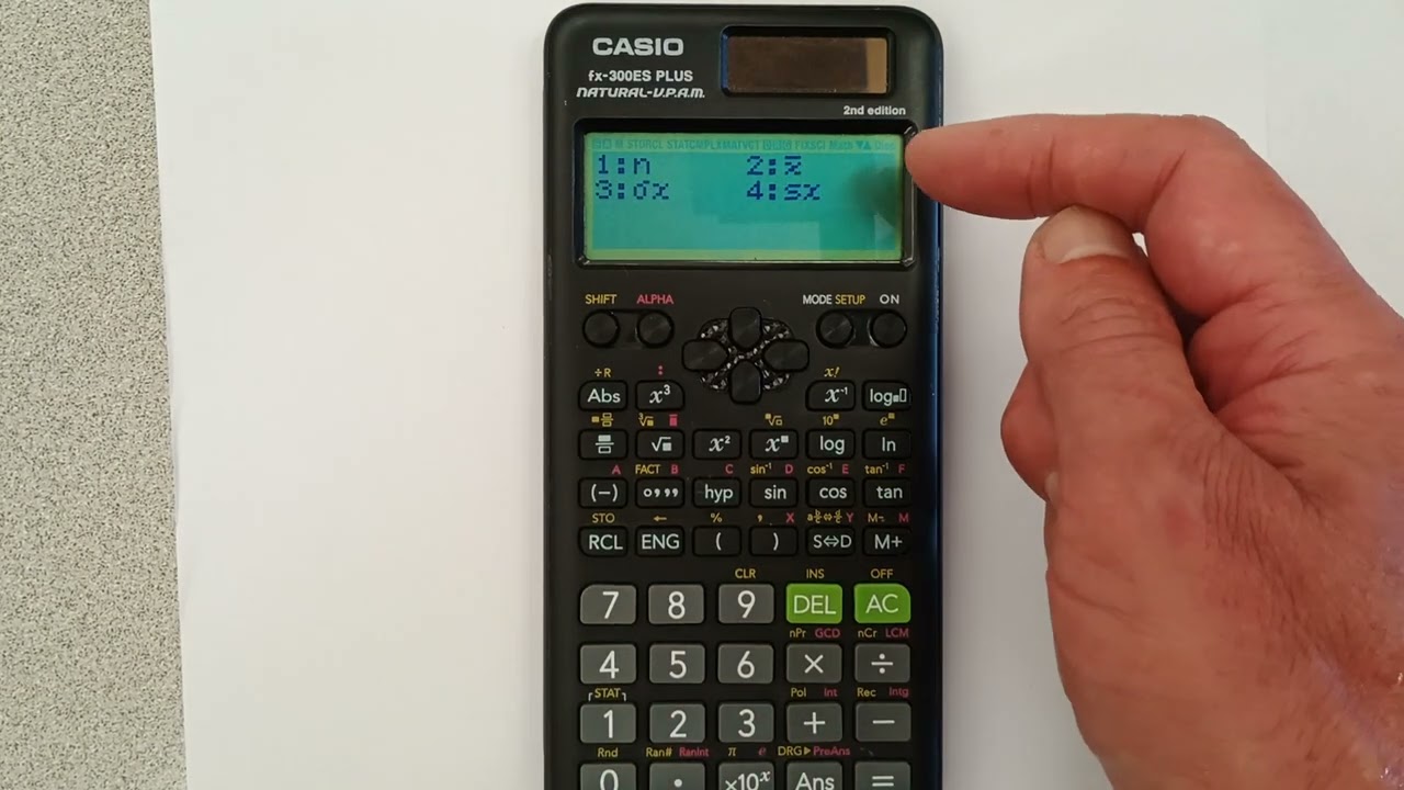Casio fx300es Plus: Standard Deviation