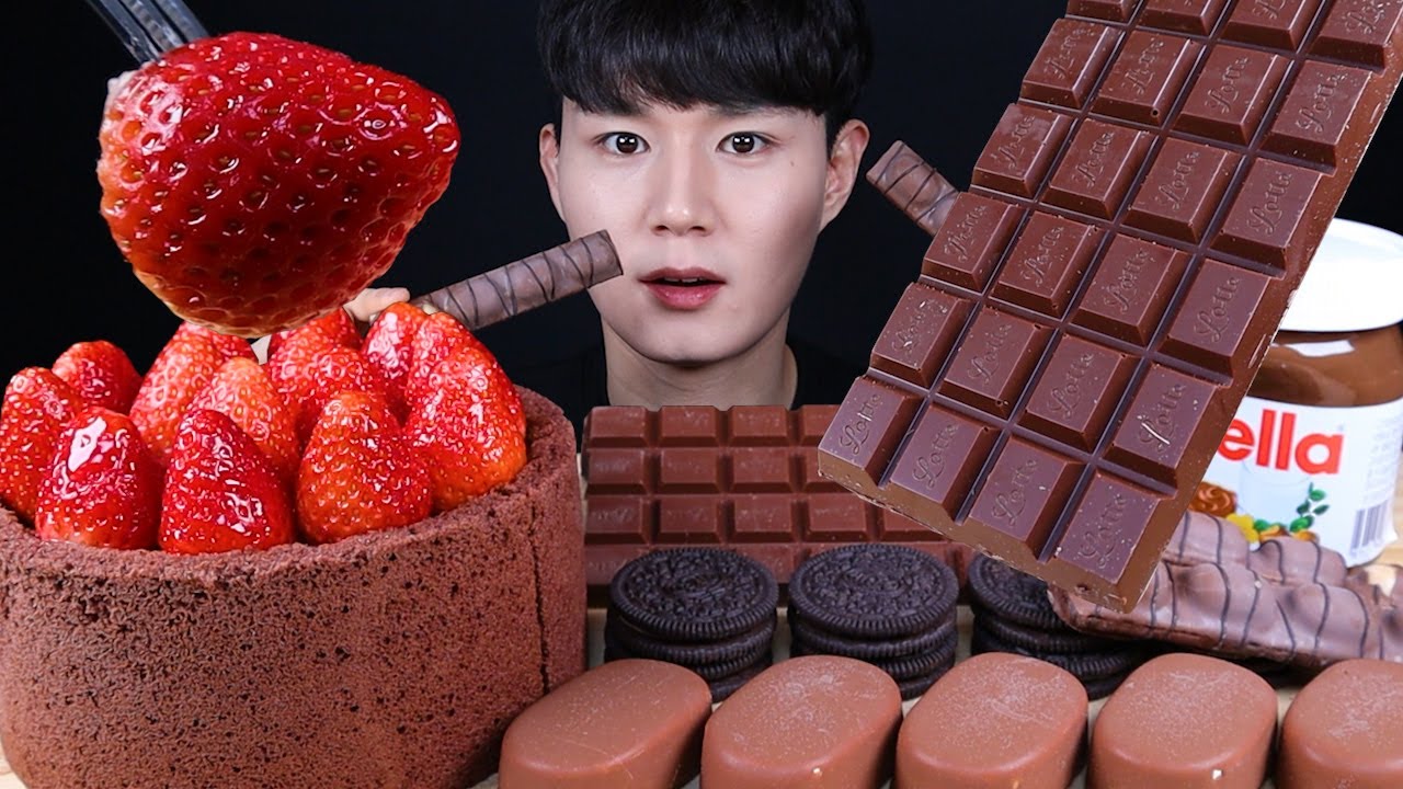 초코케이크 초콜릿 먹방ASMR MUKBANG CHOCOLATE CAKE & CHOCOLATE ICE CREAM & DESSERT チョコレート COKELAT eating sounds