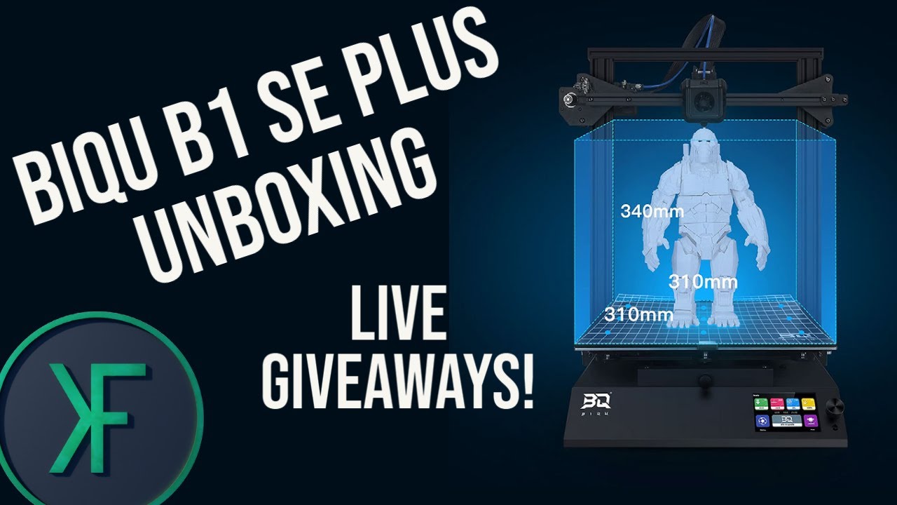 BIQU B1 SE Plus 3D Printer Live Unboxing and Test Print