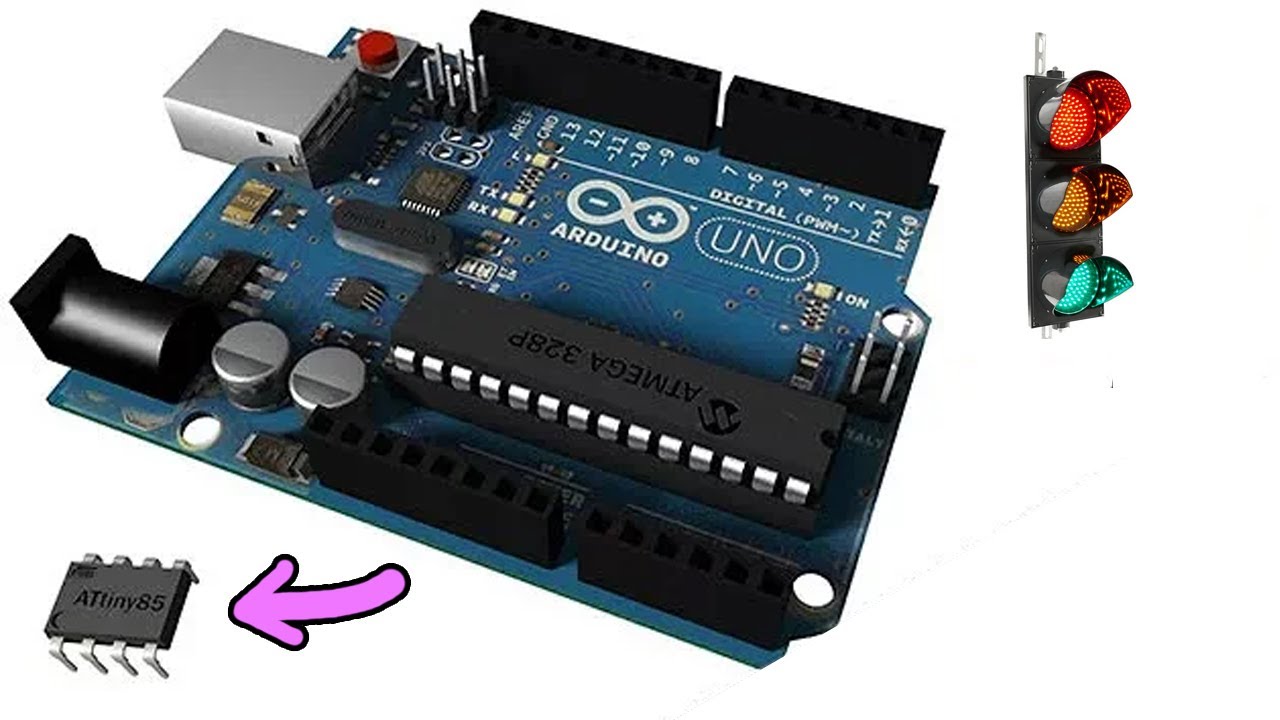 Tuto 2 Feux Tricolores BASSE CONSOMMATION. (ATtiny85  / Porte Logique)