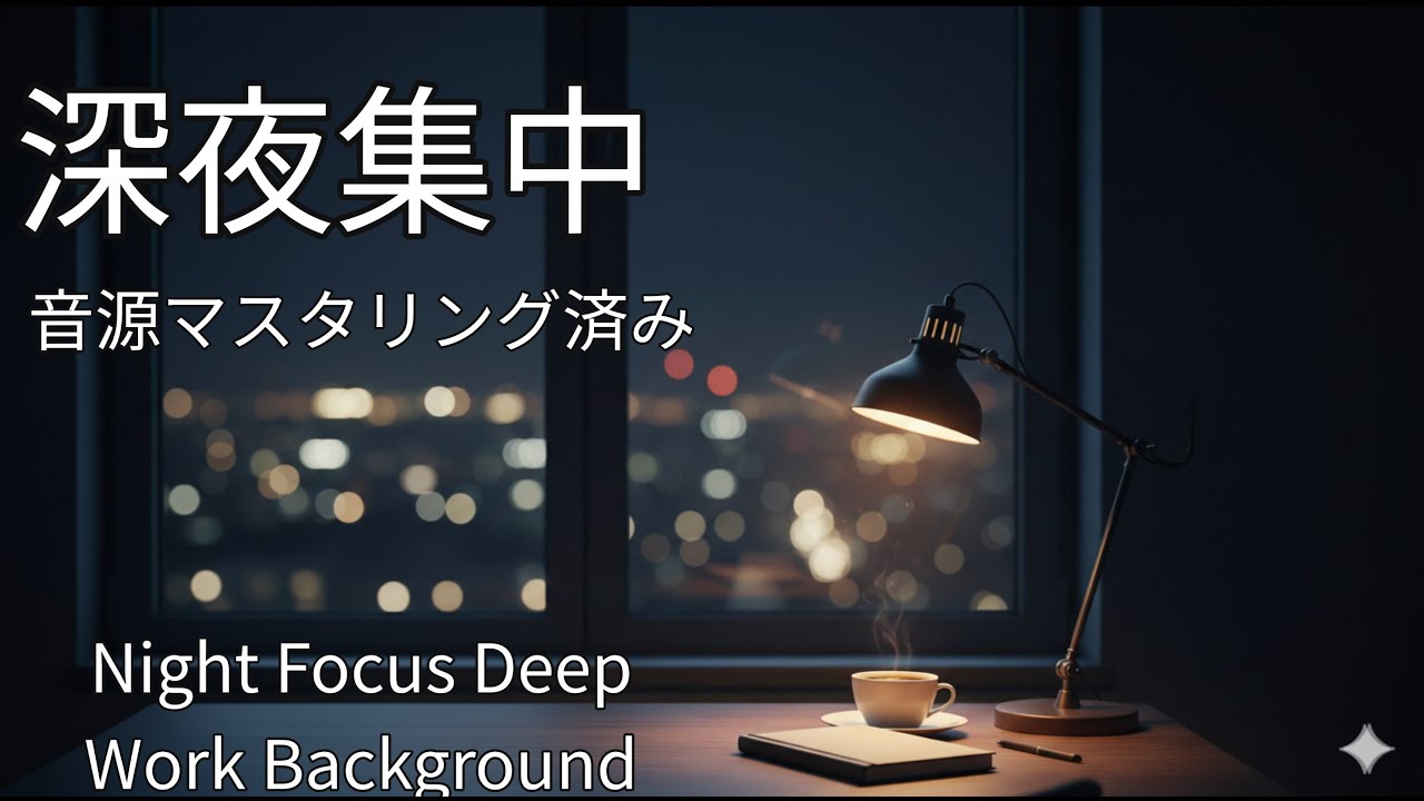 【思考整理】深夜2時、独りきりの静寂。雑念が消えていく美しいメロディに528Hzのソルフェジオ周波数を添えて。｜作業用BGM