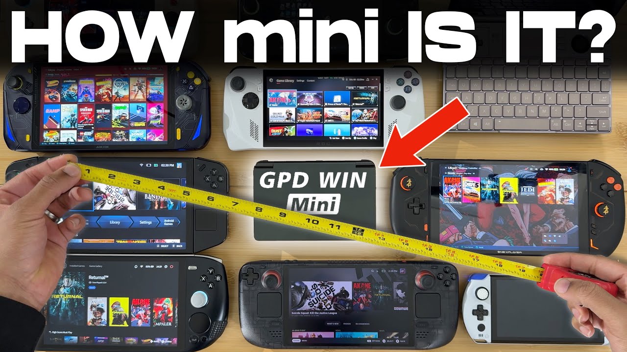 GPD Win Mini Size Comparisons | vs Steam Deck, ROG Ally, etc