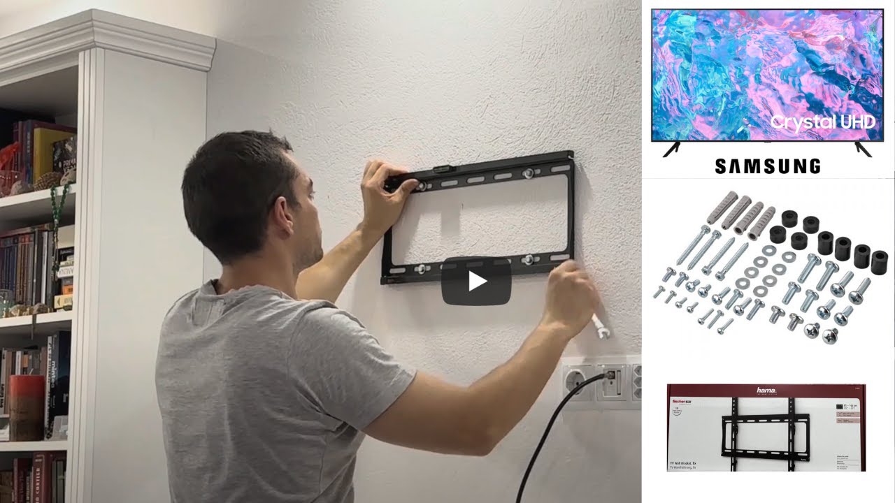 How to wall mount a TV | HAMA bracket | SAMSUNG TV step by step guide