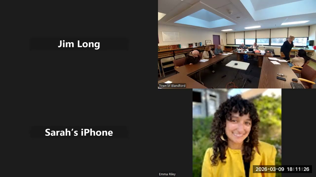 Select Board Meeting March 09, 2026