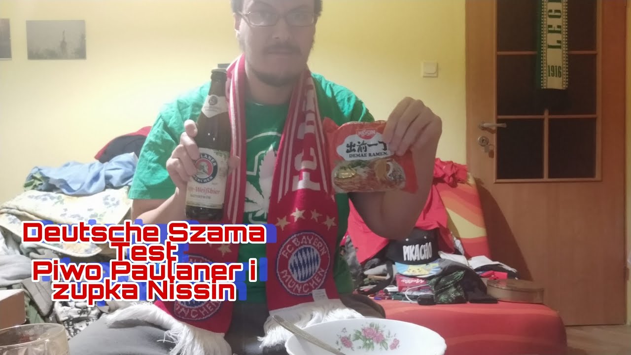 Deutsche Szama Test - Piwo Paulaner i zupka Nissin