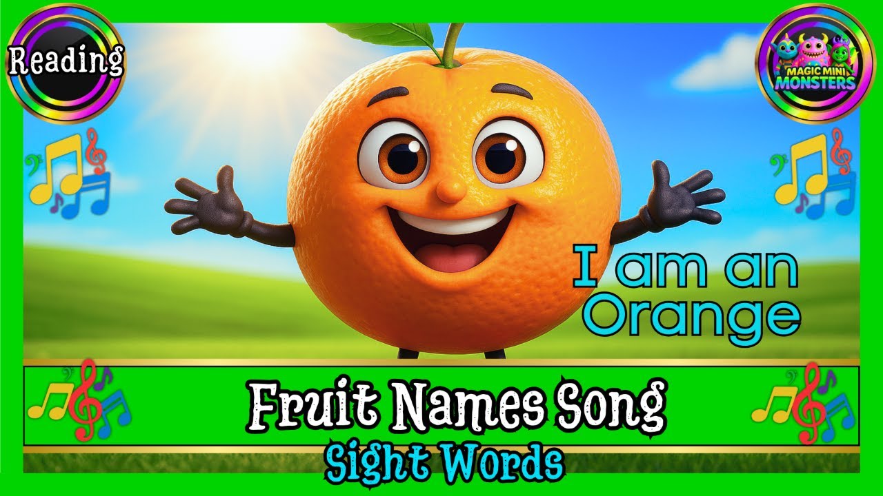 Fruit Names Song | Six Dancing Fruits for Early Readers | Magic Mini Monsters #magicminimonsters