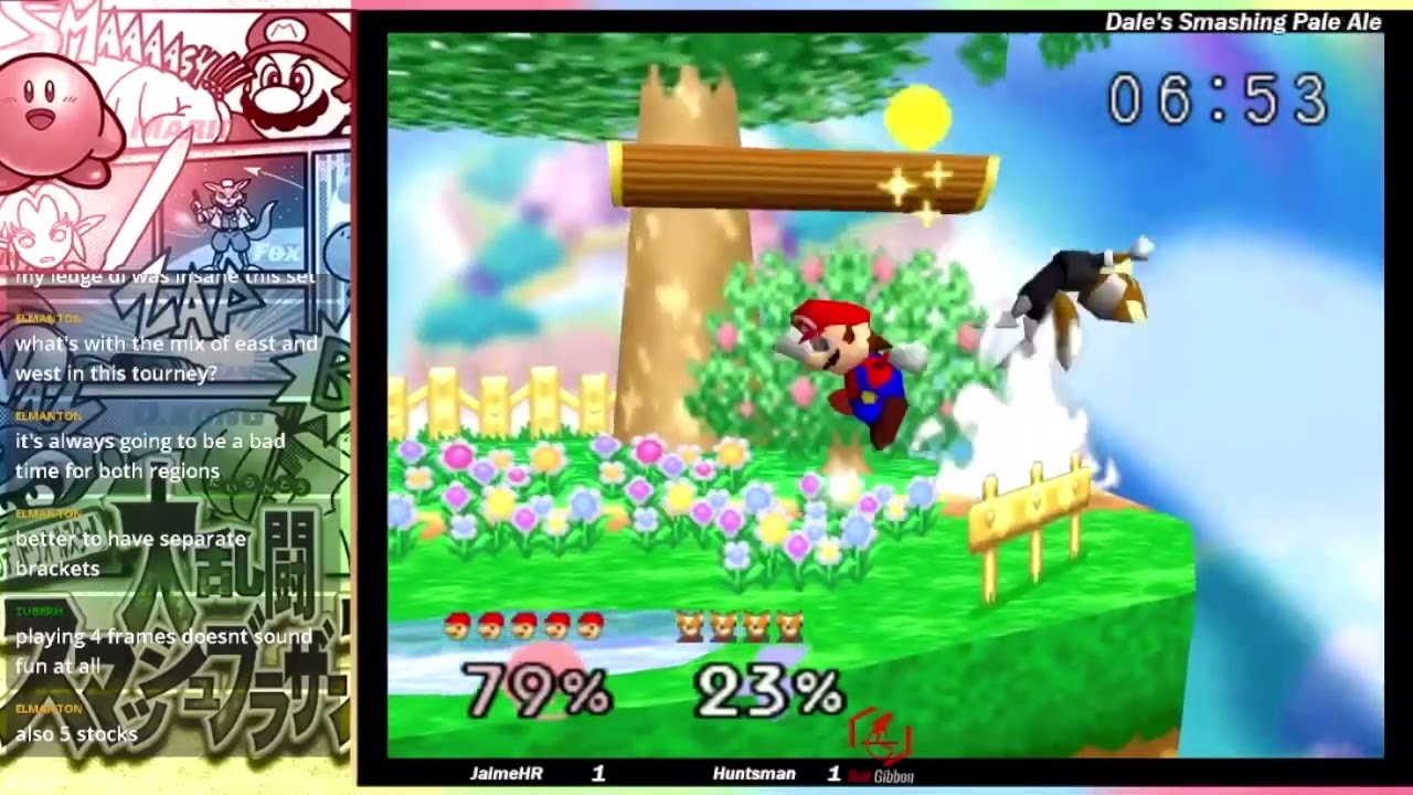 JaimeHR (Mario, Falcon) vs Huntsman (Fox)  5 stock Online tournament Best of 5