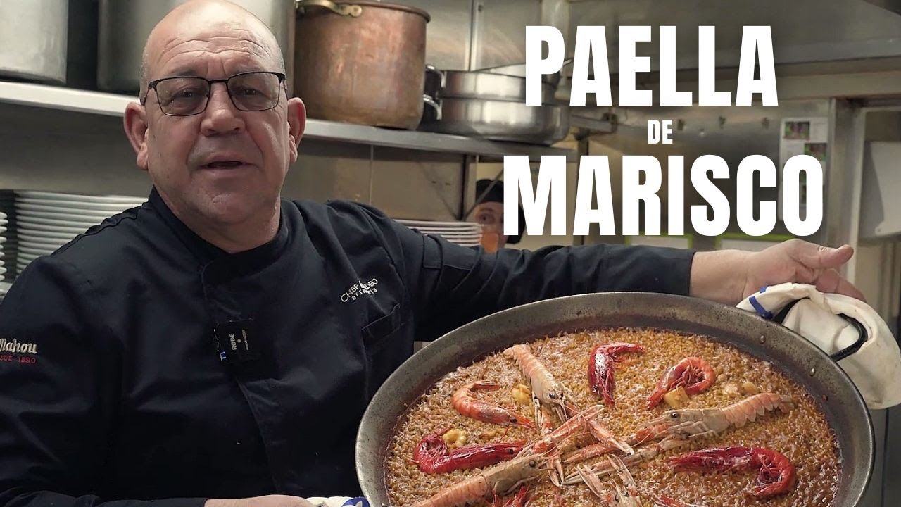 La Paella de Marisco con gamba roja, carabineros y cigalas