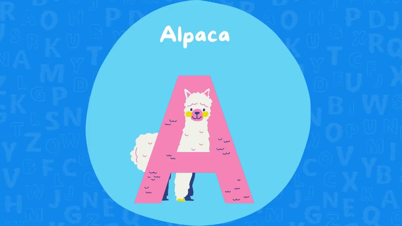 Alphabet with Animals in English - Learning Kids Vocabulary Preschool Kindergarten