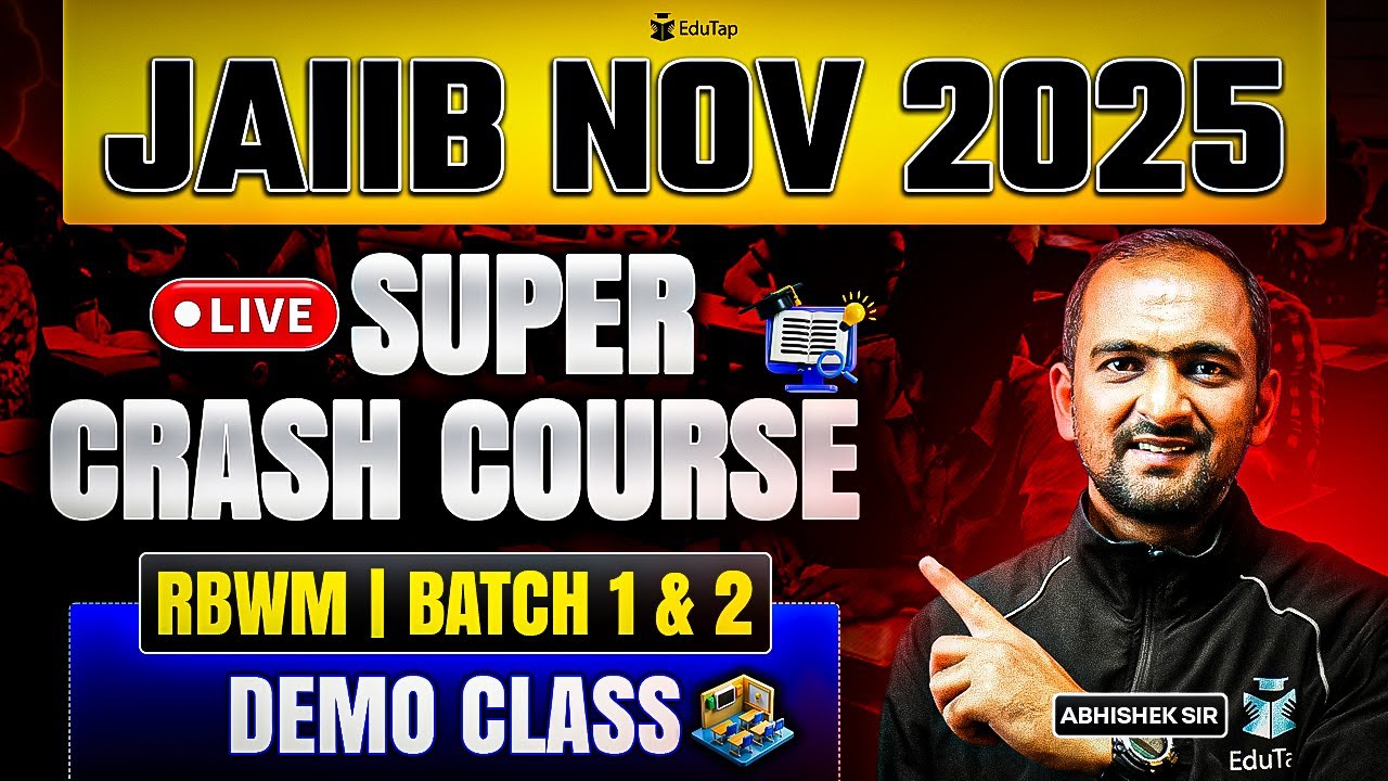 JAIIB Nov 2025 Online Course | JAIIB RBWM Crash Course Classes | JAIIB RBWM Exam Preparation