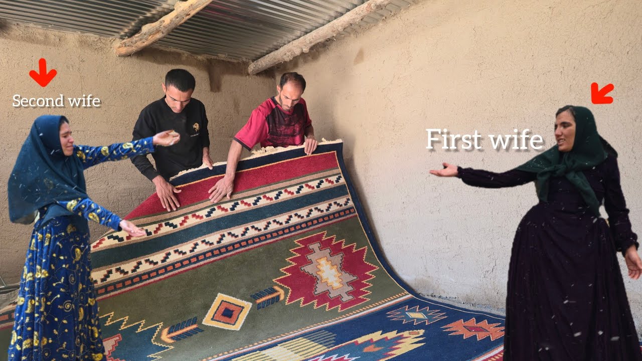 After the hut was completed, the second woman started a fight.