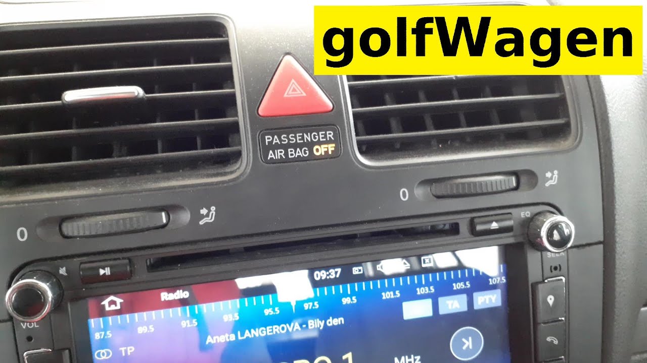 VW Golf 5 passenger airbag switch replacement 01228, 02756