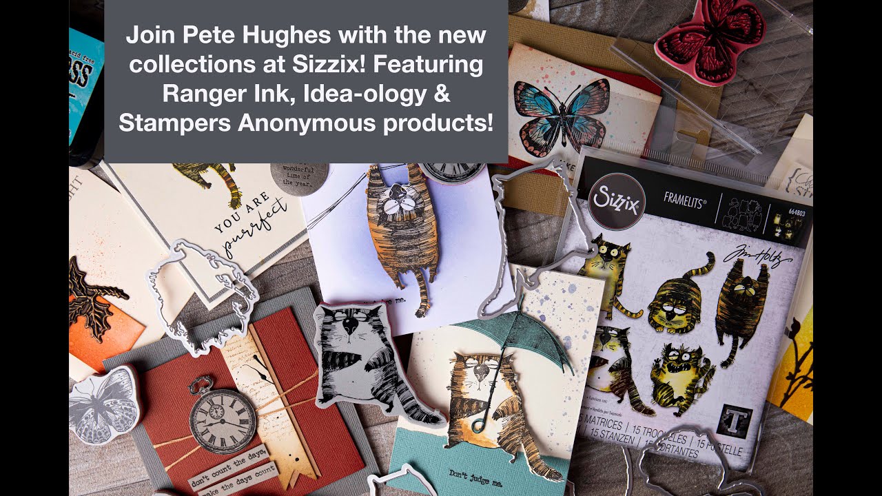 Tim Holtz's Ranger Ink, Idea-ology & Stampers Anonymous designs  available NOW online at Sizzix