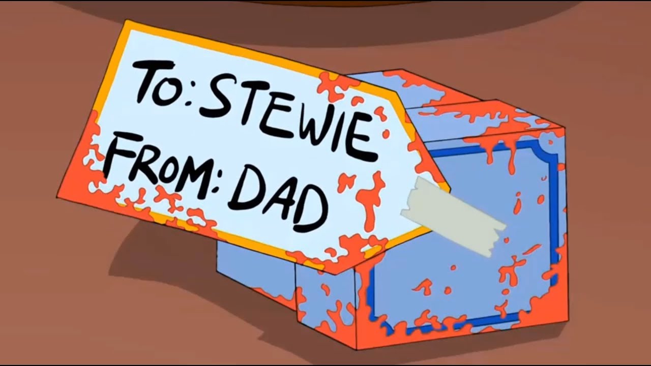 Family Guy !! Stewie's surprise gift to Peter