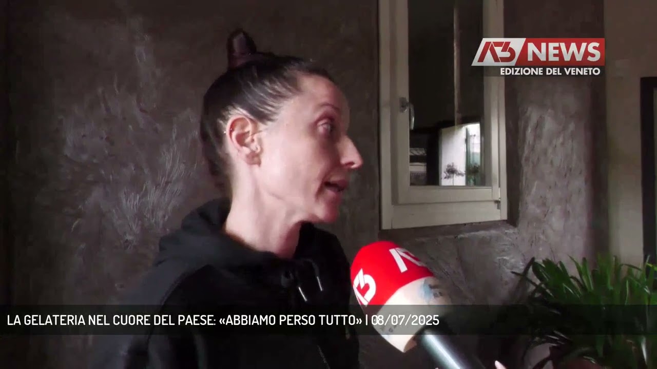 LA GELATERIA NEL CUORE DEL PAESE: «ABBIAMO PERSO TUTTO» | 08/07/2025