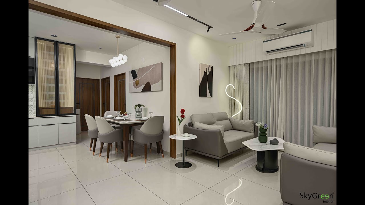✨ 3 BHK Home Interior | Full Turnkey Project by SkyGreen Interior | Design + Build