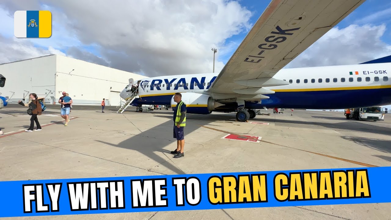 Fly to Gran Canaria with me on Ryanair FR94 inc Transfer to Playa Del Ingles & Maspalomas