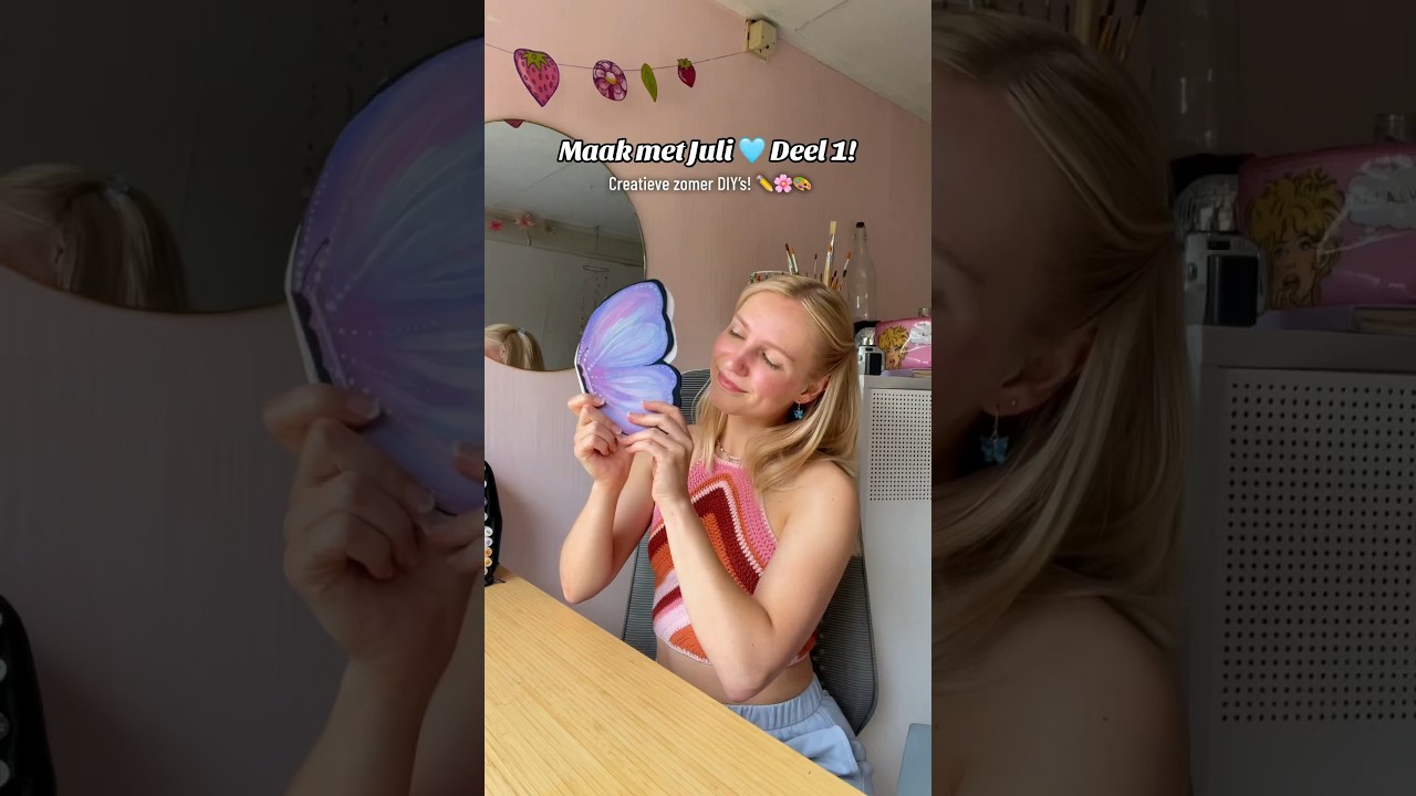 DIY vlinder schetsboek 🦋✏️🎨✨ #schetsboek #diy #craft #creatief #zomer #tekenen #maakmetjuli #cute