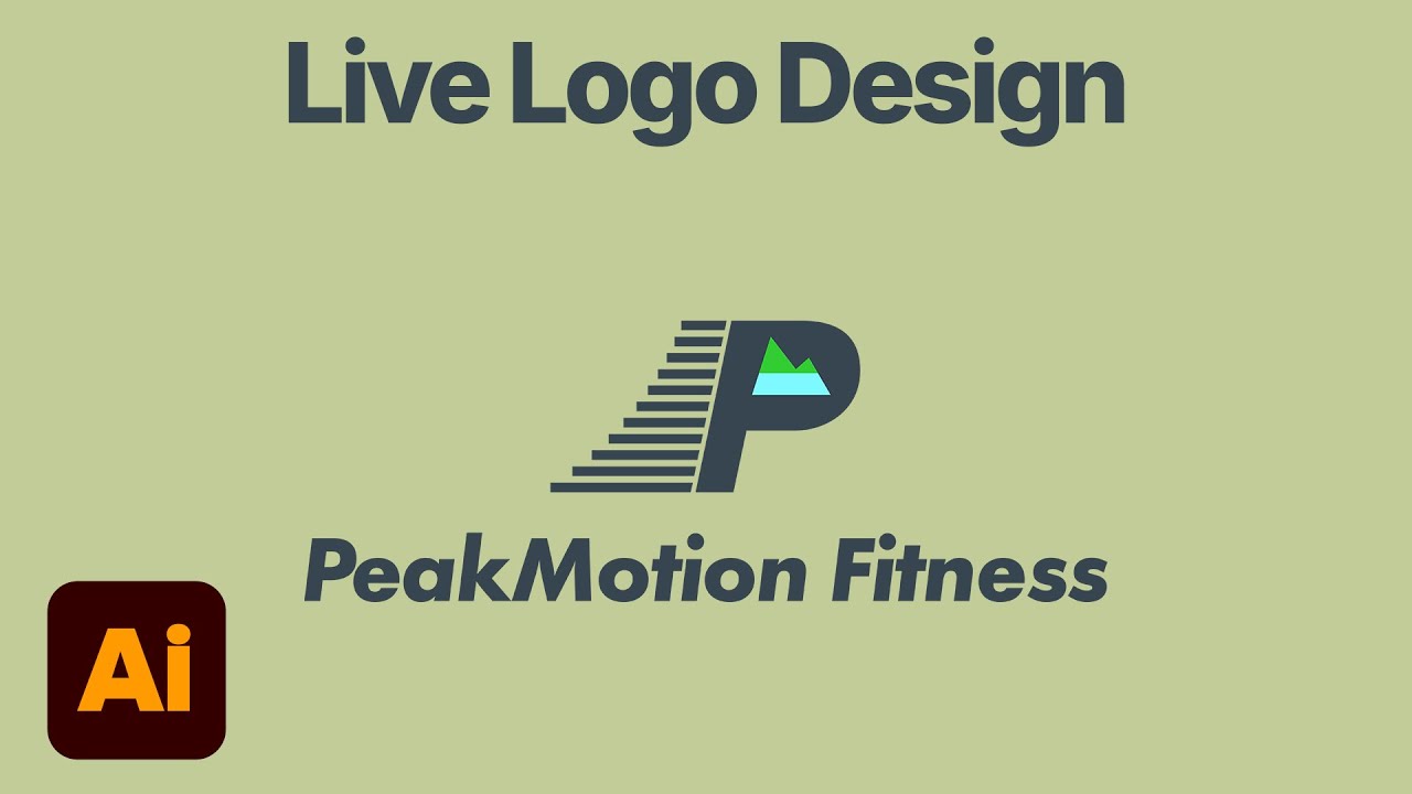 Live logo design in Adobe Illustrator for beginners | Fitness Logo Design