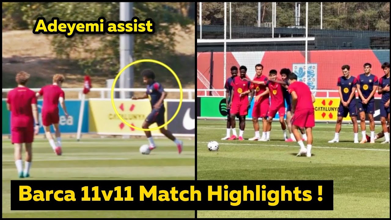 Adeyemi Creates BRILLIANT Goal in Barcelona 11v11 Intense Training Match