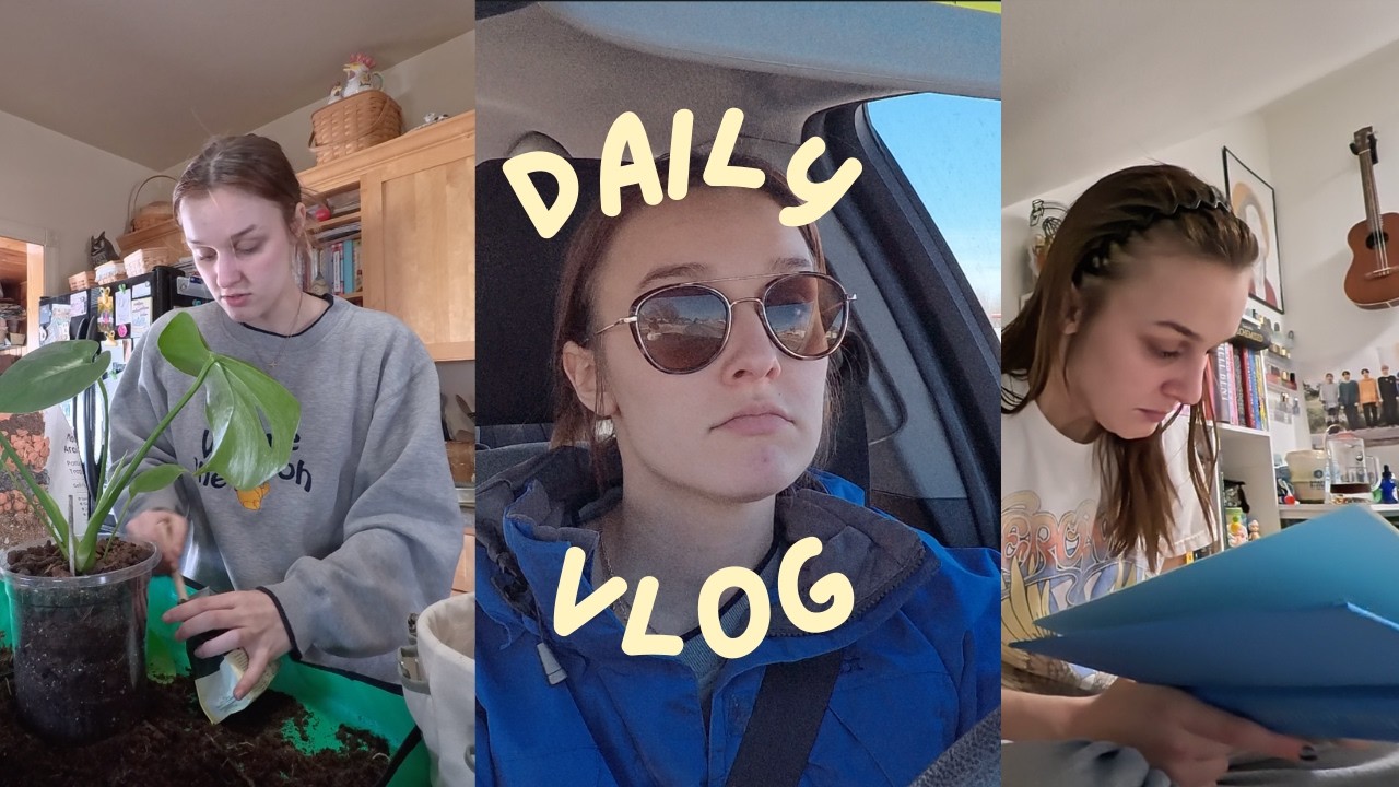 daily vlog, unboxing, book updates, running errands, plant chores