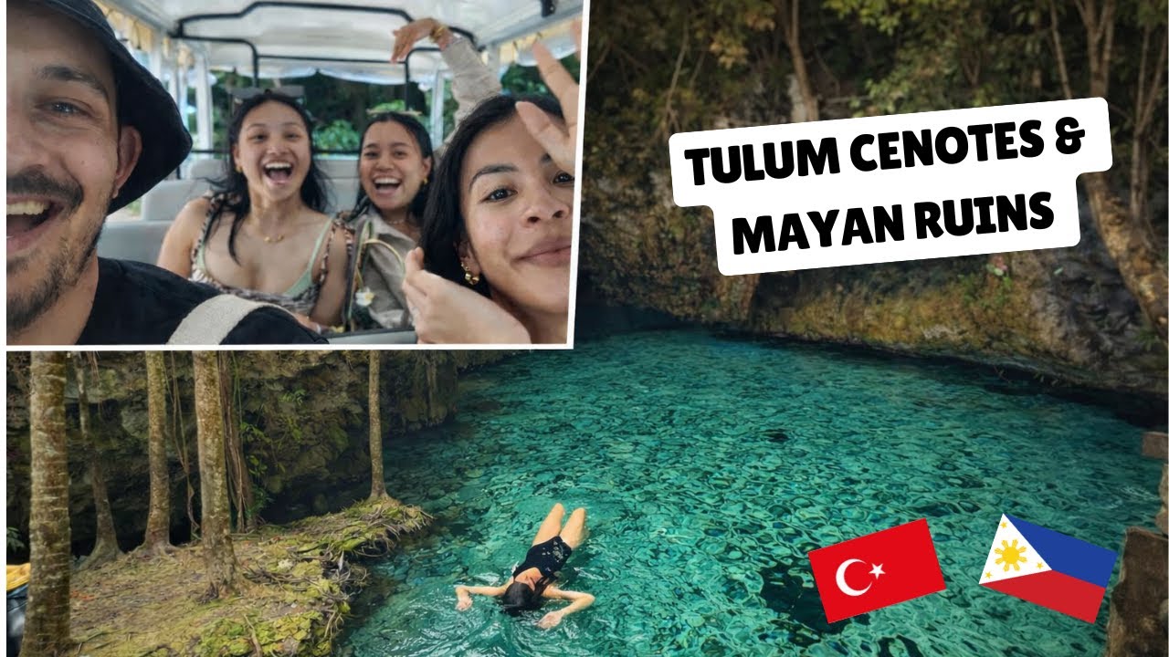 Visited Ancient Mayan Cenotes & Ruins with Filipinas…then surrounded by Military at Night 🇲🇽