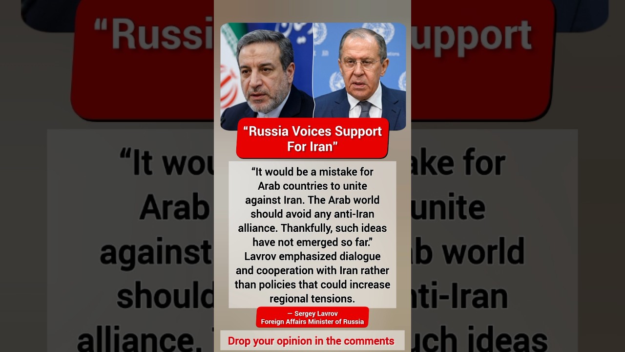 RUSSIA vs Anti-Iran ALLIANCE? Sergey Lavrov's Statement Goes VIRAL
