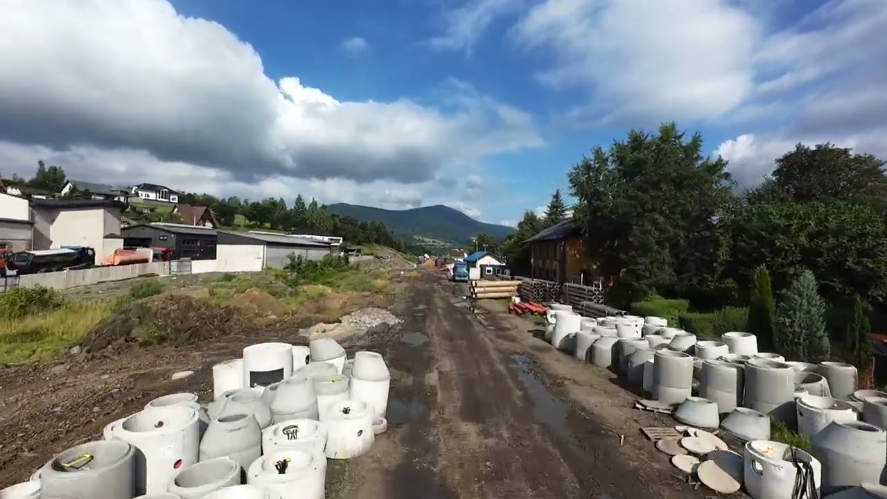 Modernizacja linii kolejowej 104 w Mszanie Dolnej - postępy prac. Lipiec 2024