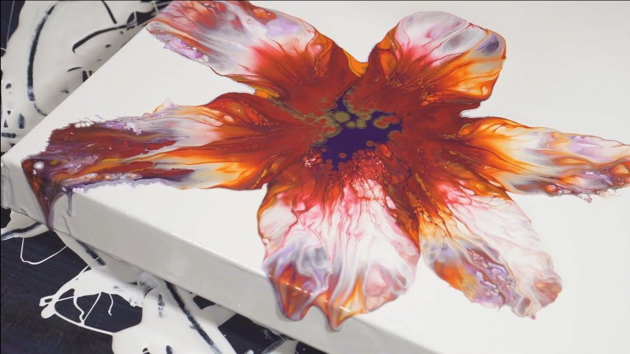 Fire Blooms! 🏵Three Gorgeous Acrylic Blooms Featuring Boom Gel Stains in Fiery Colors! Wow!
