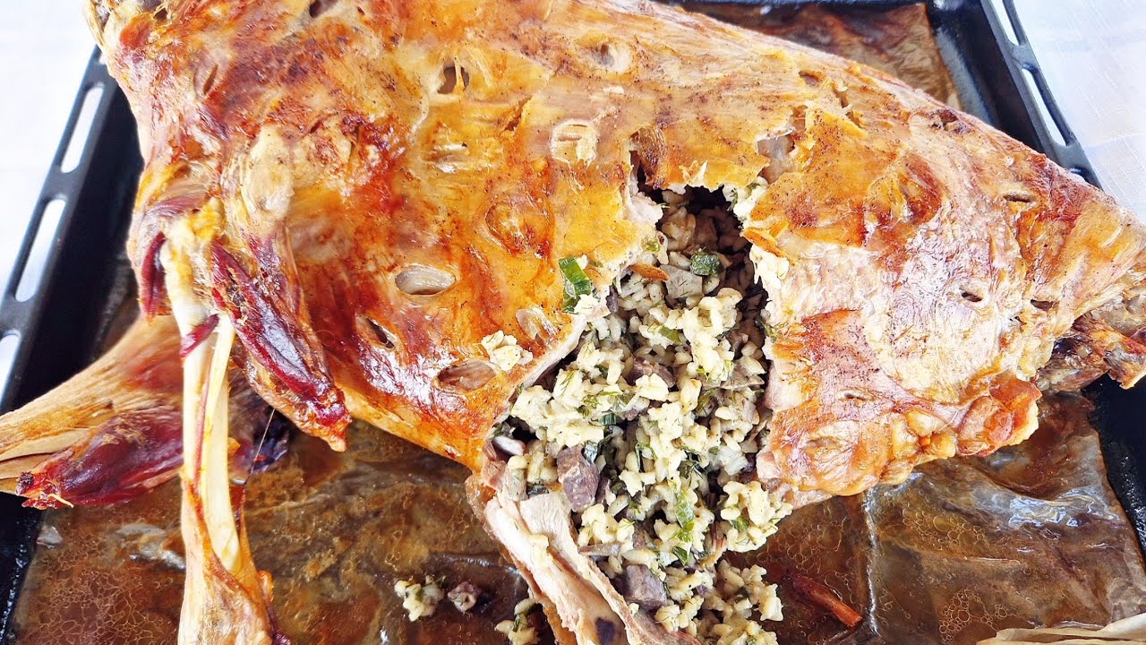 Φουρνιστό (Αρνάκι Γεμιστό) Stuffed Whole Lamb - Eπ. 534 | Σταυρούλα Ζεγκίν